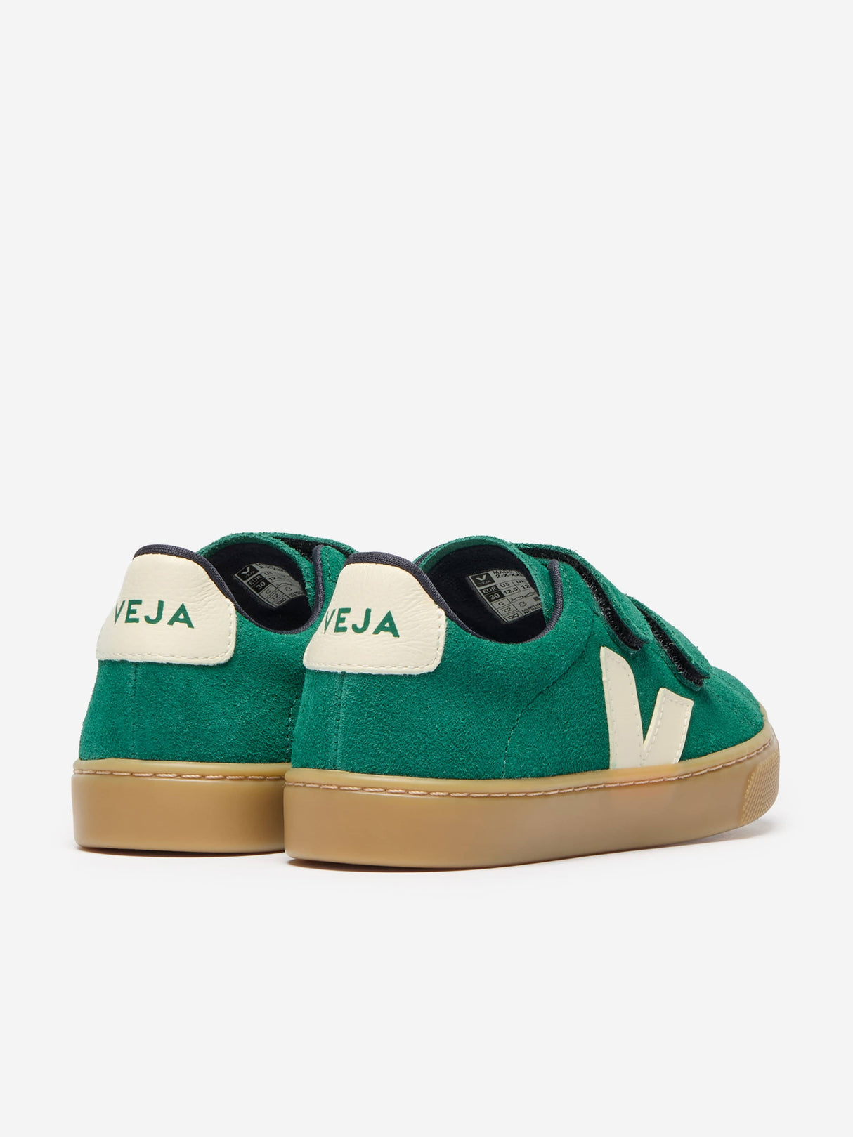 Veja Kids Suede Small Esplar Trainers in Green