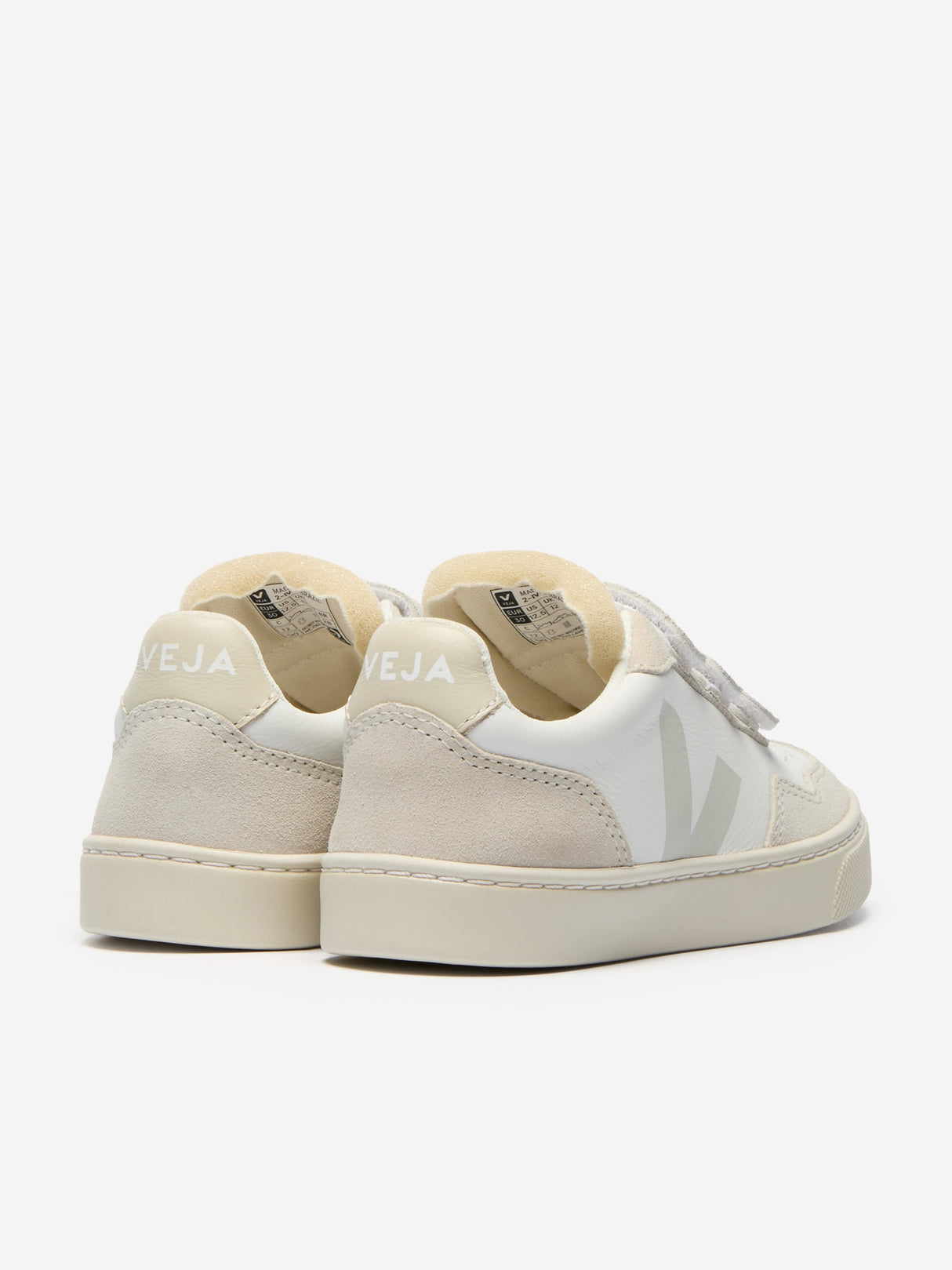 Veja Kids Leather Small V-90 Trainers in White
