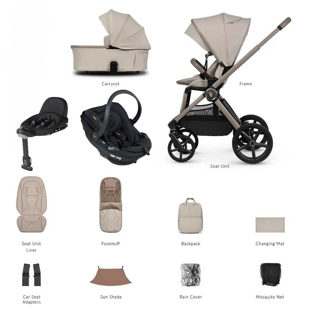 Venicci Upline 3 4-in-1 Travel System ( Besafe Car Seat And Base)