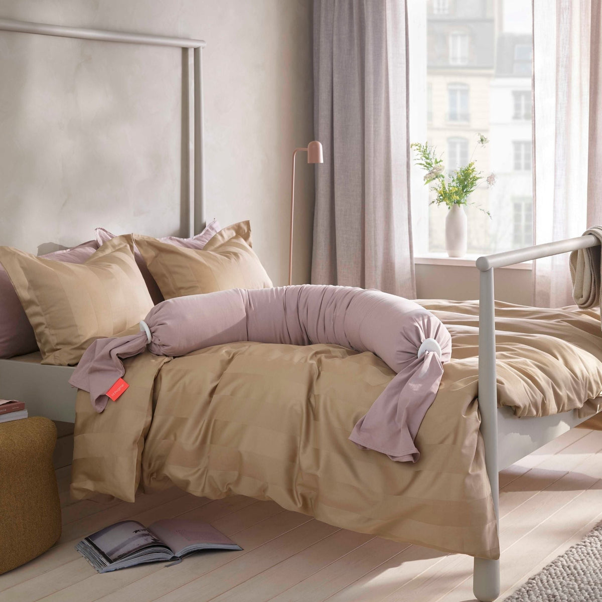 bbhugme Adjustable Pregnancy Pillow with Body Support - Dusty Pink