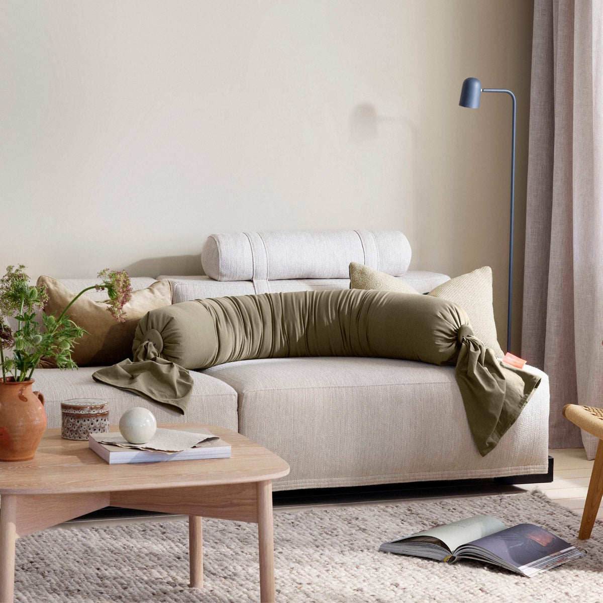 bbhugme Adjustable Pregnancy Pillow with Body Support - Dusty Olive