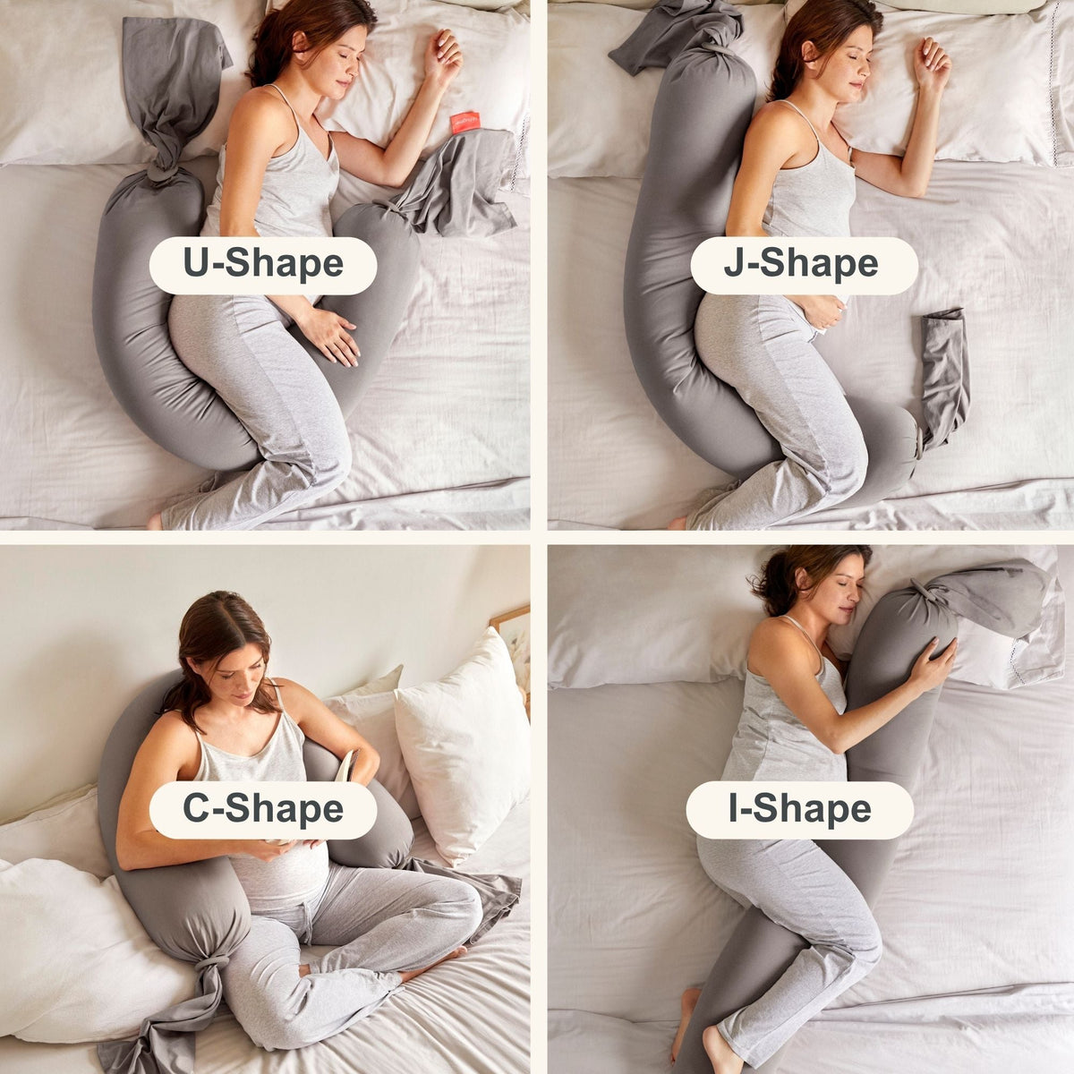 bbhugme Pregnancy Pillow Replacement Cover - Stone