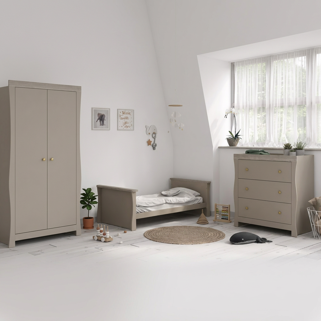 Celeste 3-Piece Nursery Furniture Set – Cashmere/Grey Ash