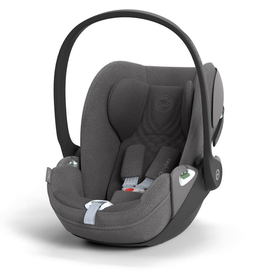 Gray car seat on a white background