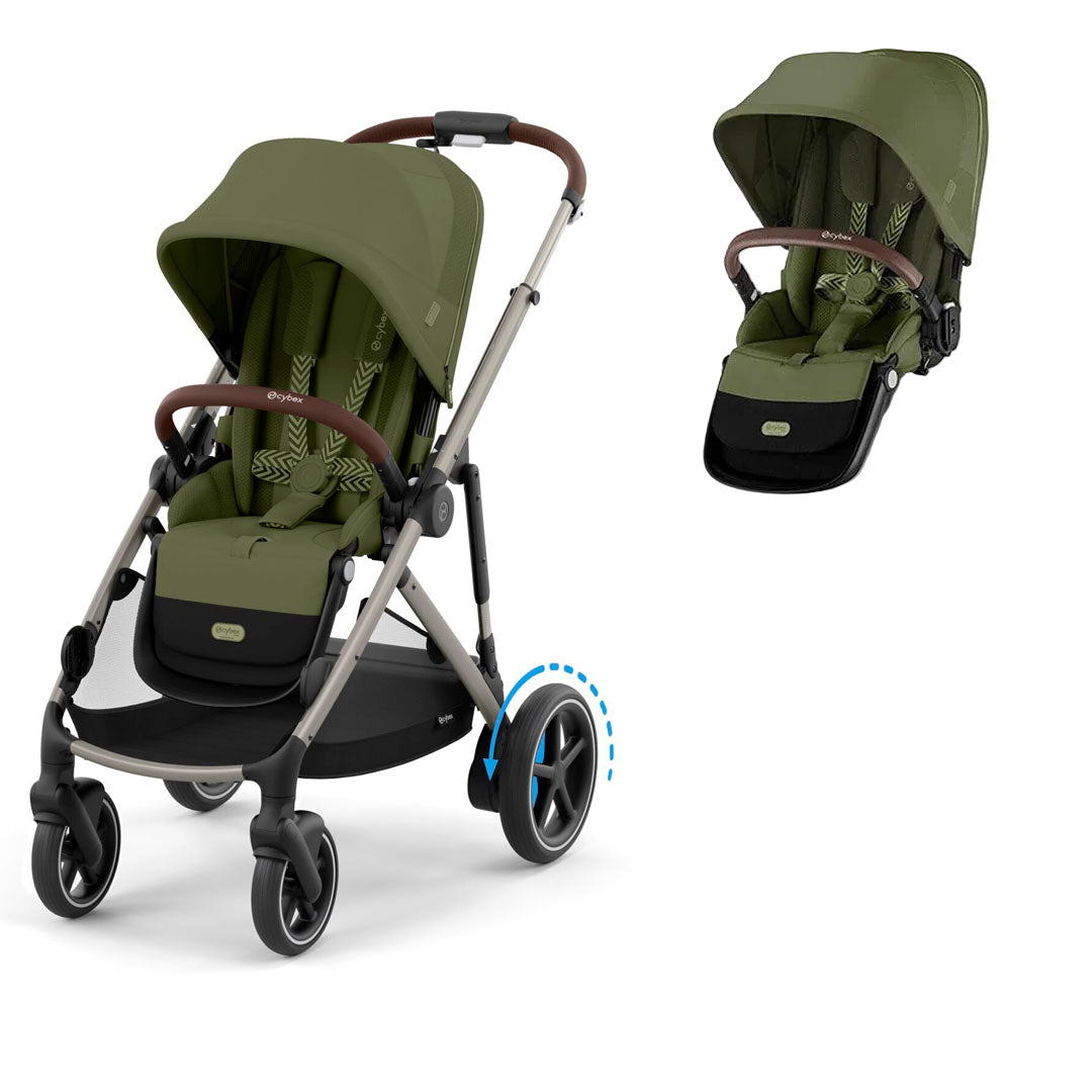 Cybex e-Gazelle S Electric Twin Pushchair with Optional Carrycots