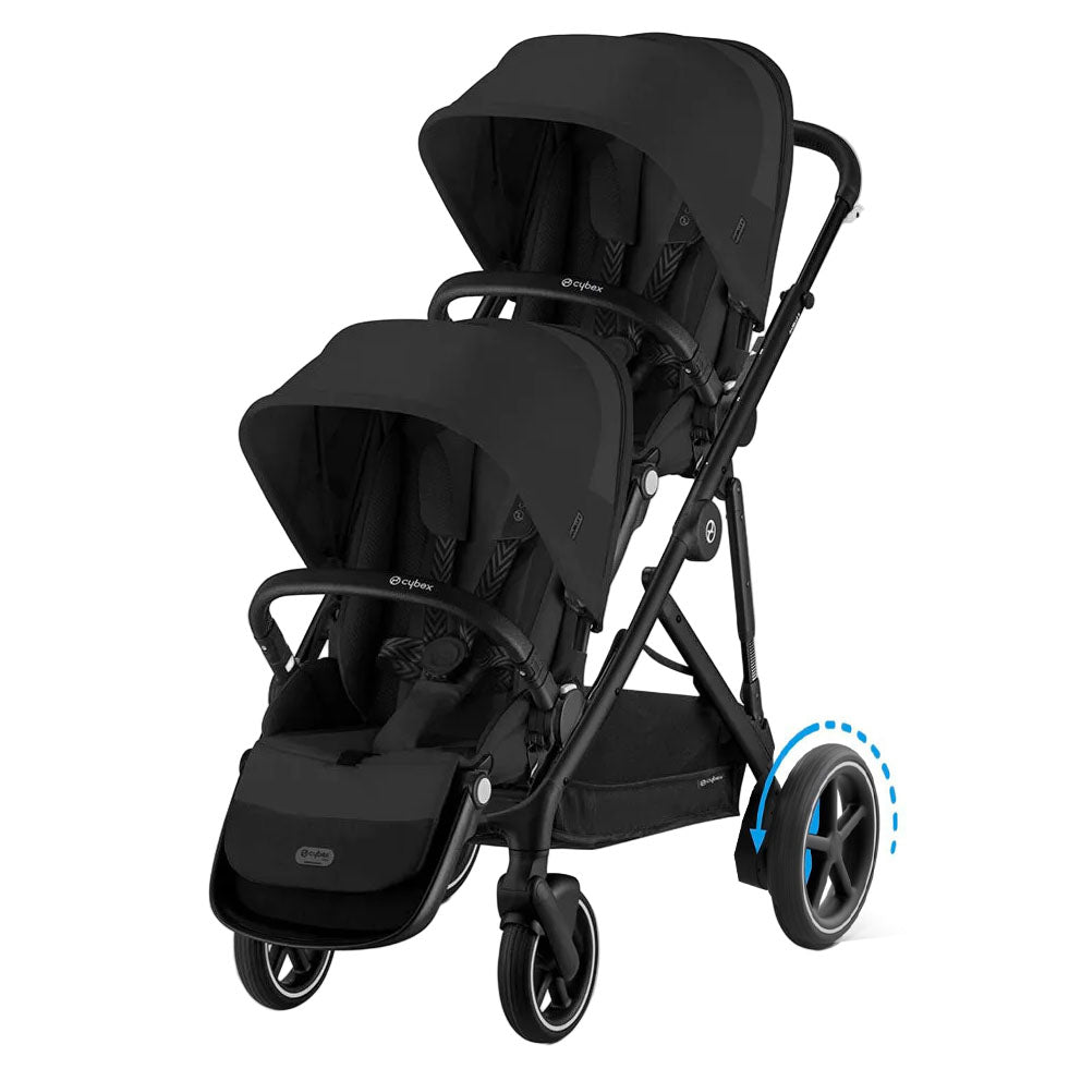 Cybex e-Gazelle S Electric Twin Pushchair with Optional Carrycots