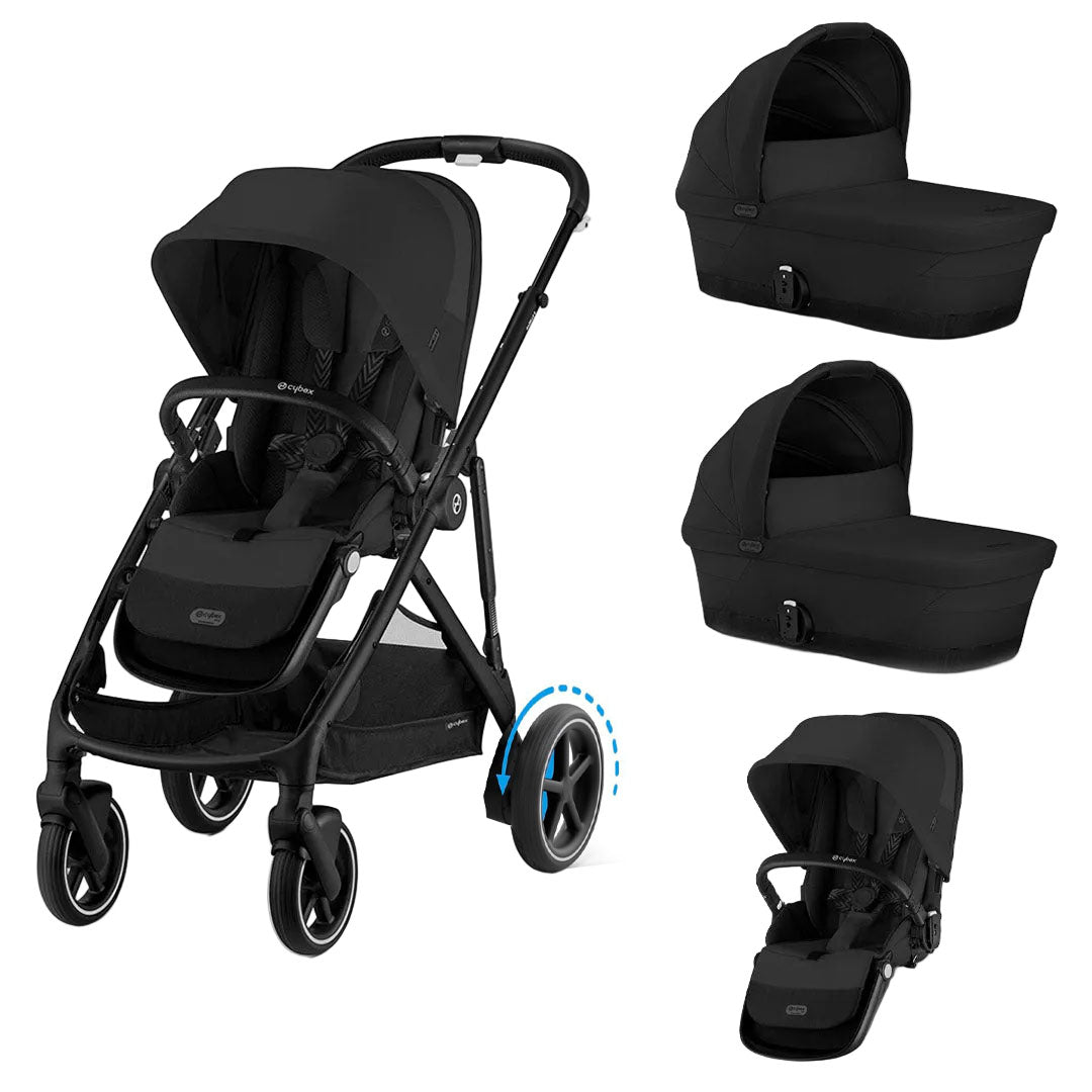 Cybex e-Gazelle S Electric Twin Pushchair with Optional Carrycots