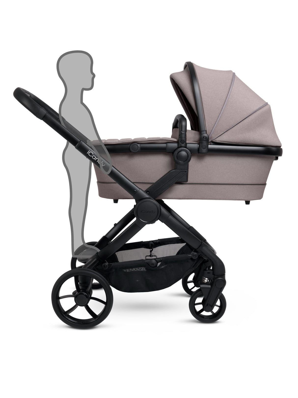 iCandy Peach 7 Pushchair and Carrycot Complete Bundle, Porcini