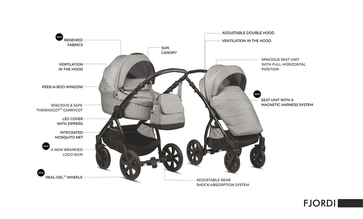 Noordi Fjordi V1 2in1 Pushchair with ThermoCot™ Carrycot