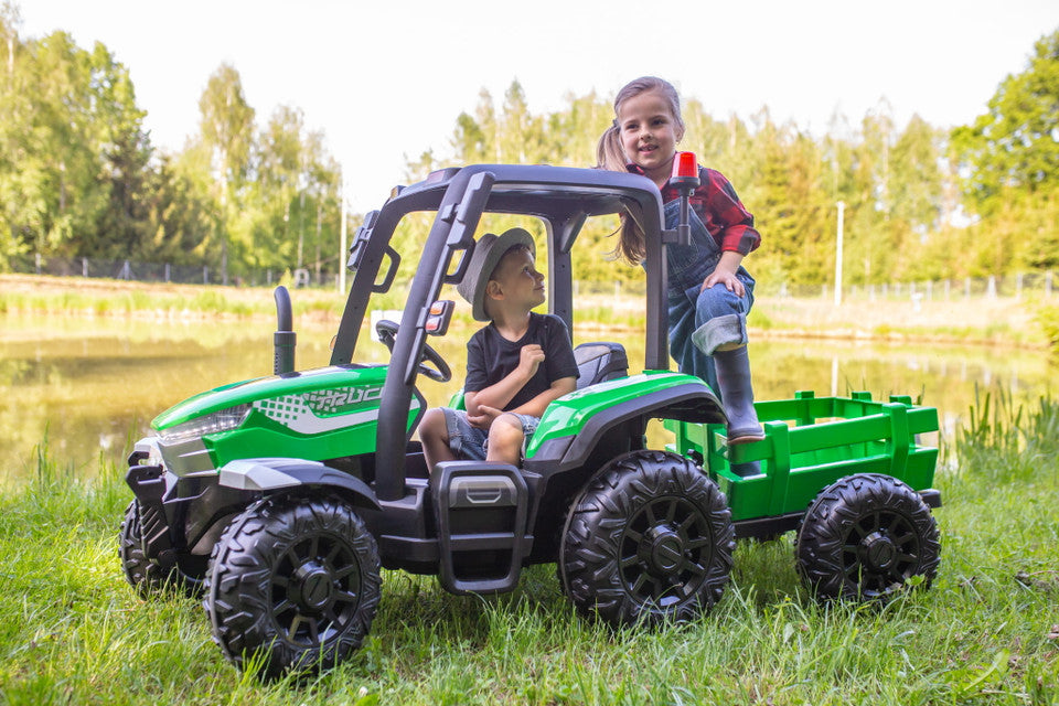 AgriPow 24V Electric Ride-On Tractor with Trailer 3–8 Years