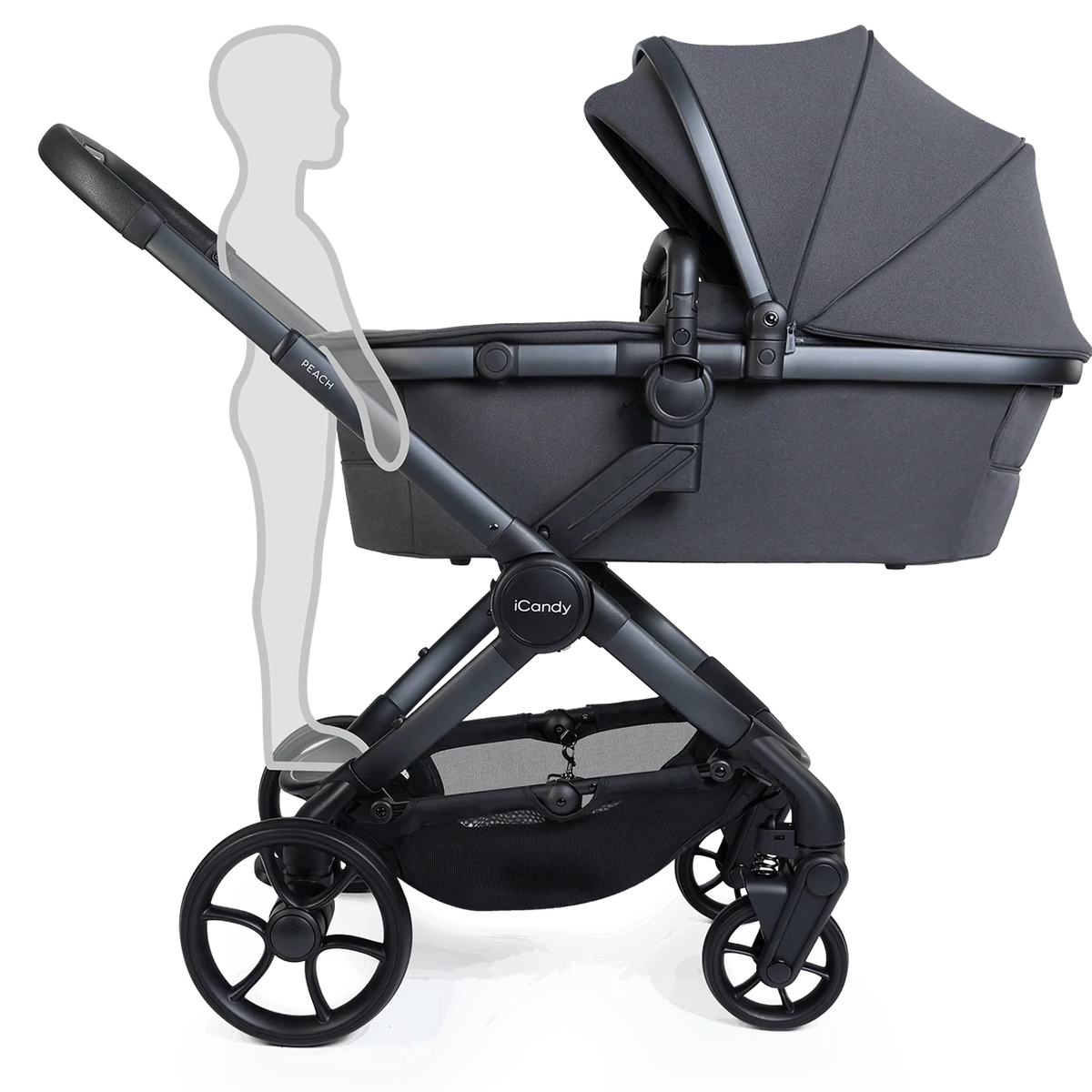 iCandy Peach 8 Complete Pushchair & Carrycot Bundle - Grey
