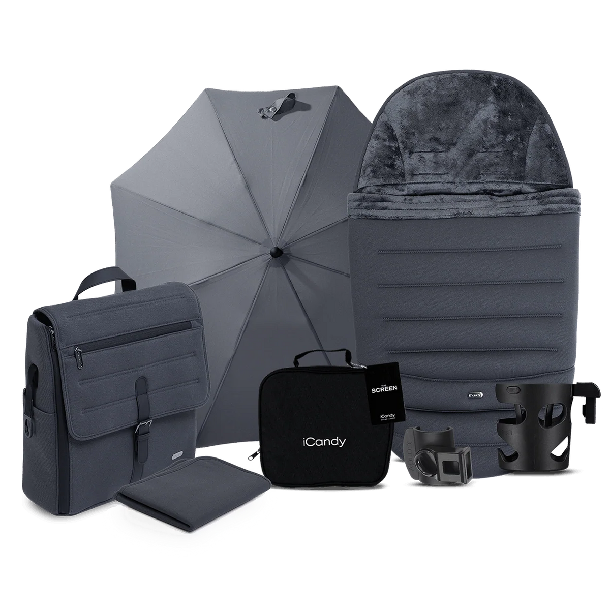 iCandy Peach 8 Complete Pushchair & Carrycot Bundle - Grey