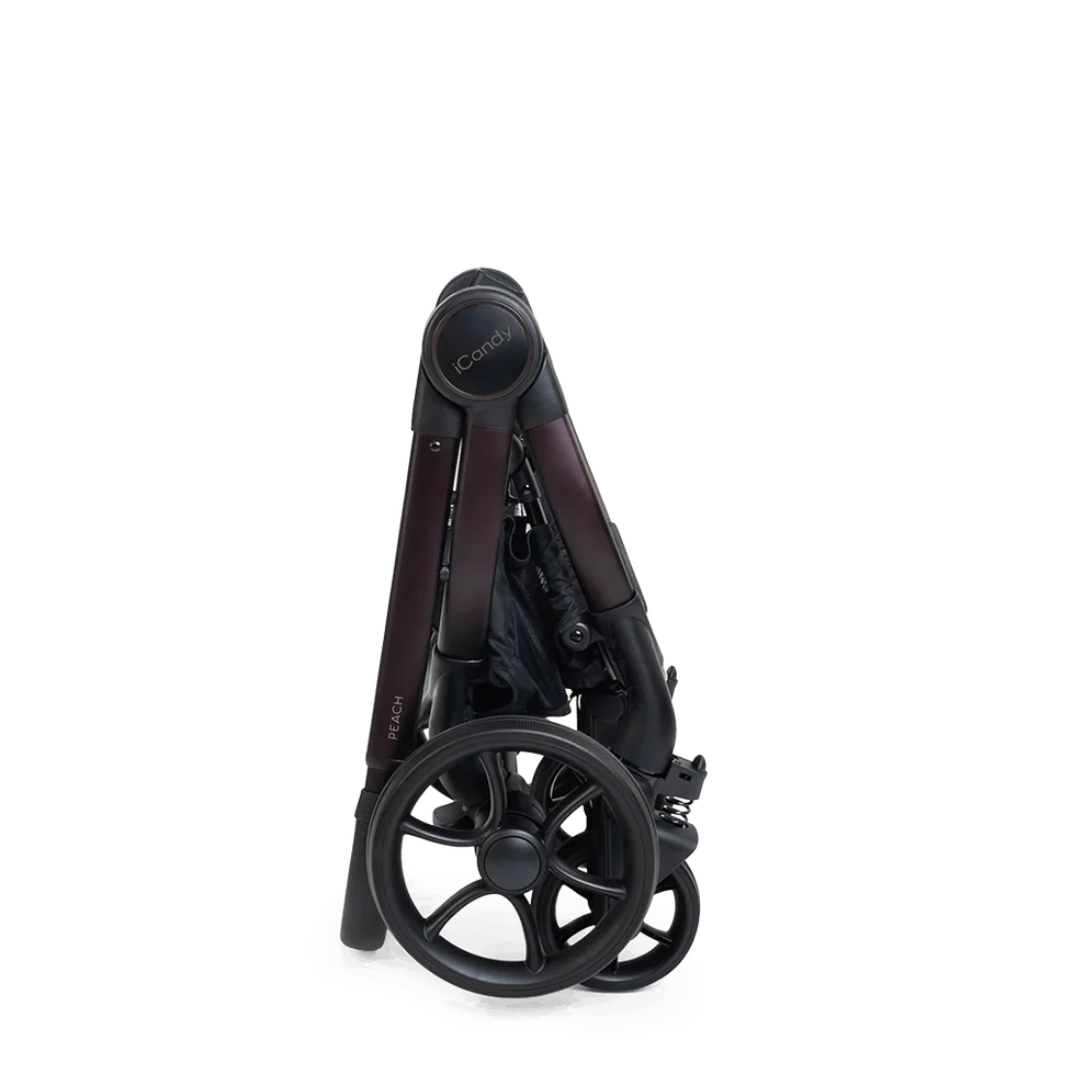 Black folding cart on a white background