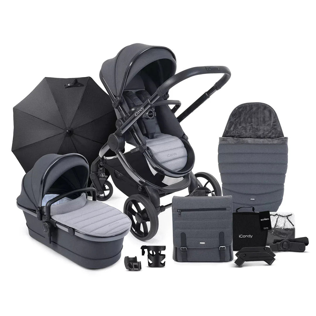 iCandy Peach 7 Pushchair and Carrycot Complete Bundle, Truffle