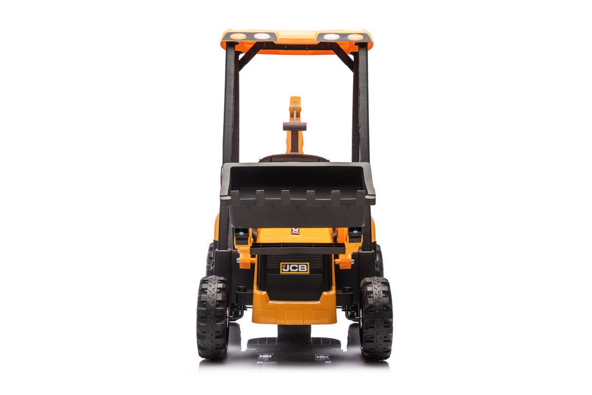 JCB 12V Electric Ride-On Digger Tractor with Trailer & Backhoe, 3-8 years
