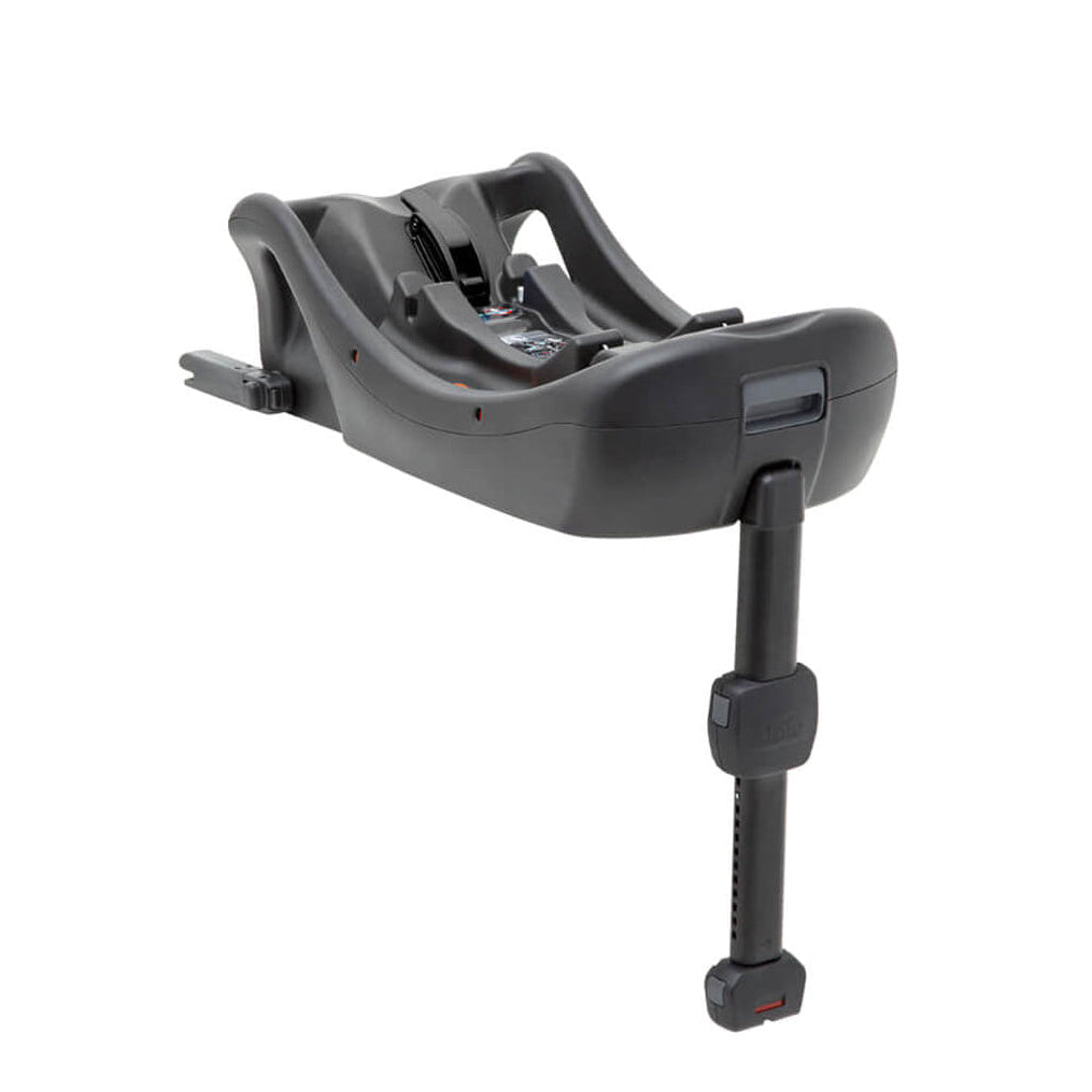 Gray car seat base on a white background