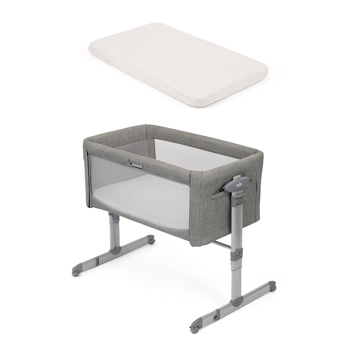 Joie Roomie Glide Co-Sleeper Bedside Crib - Foggy Grey