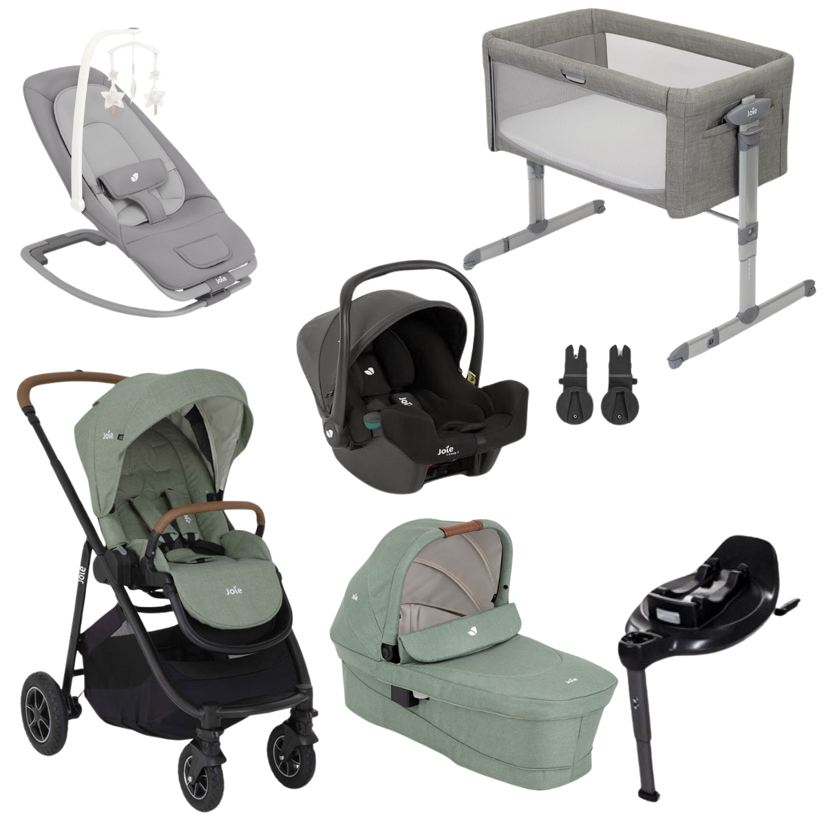 Joie Versatrax Complete Joie Premium Travel System & Starter Nursery Bundle