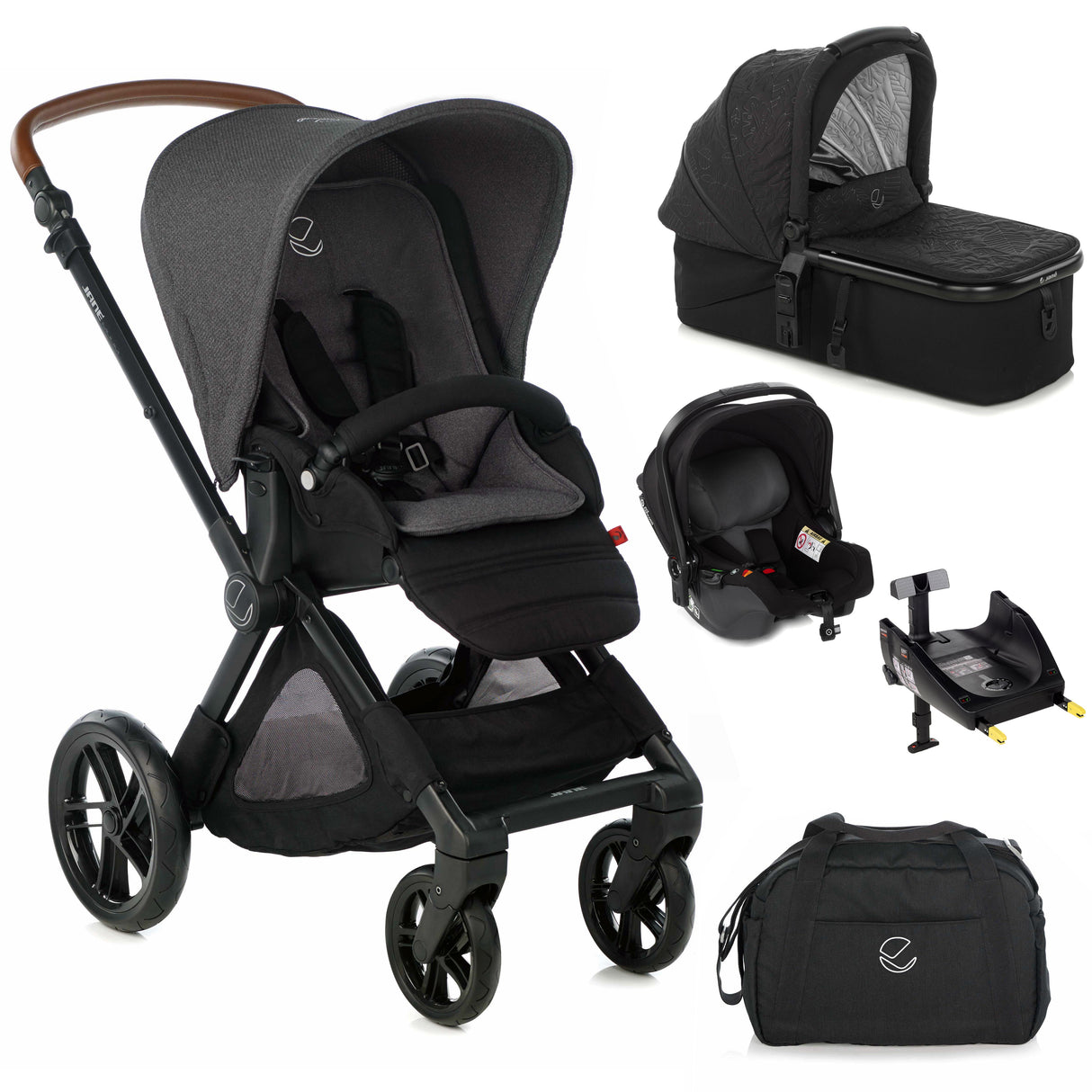 Jane Muum + Micro Pro + Koos iSize Travel System, Cold Black