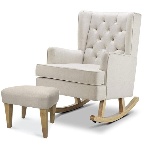 BabyLo Soothe Easy Nursing Chair & Rocker With Stool