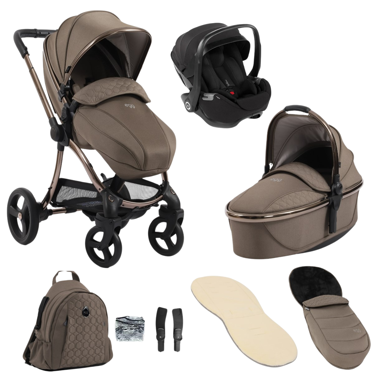 Egg 3 Travel System with 360 Rotating & Reclining Car Seat