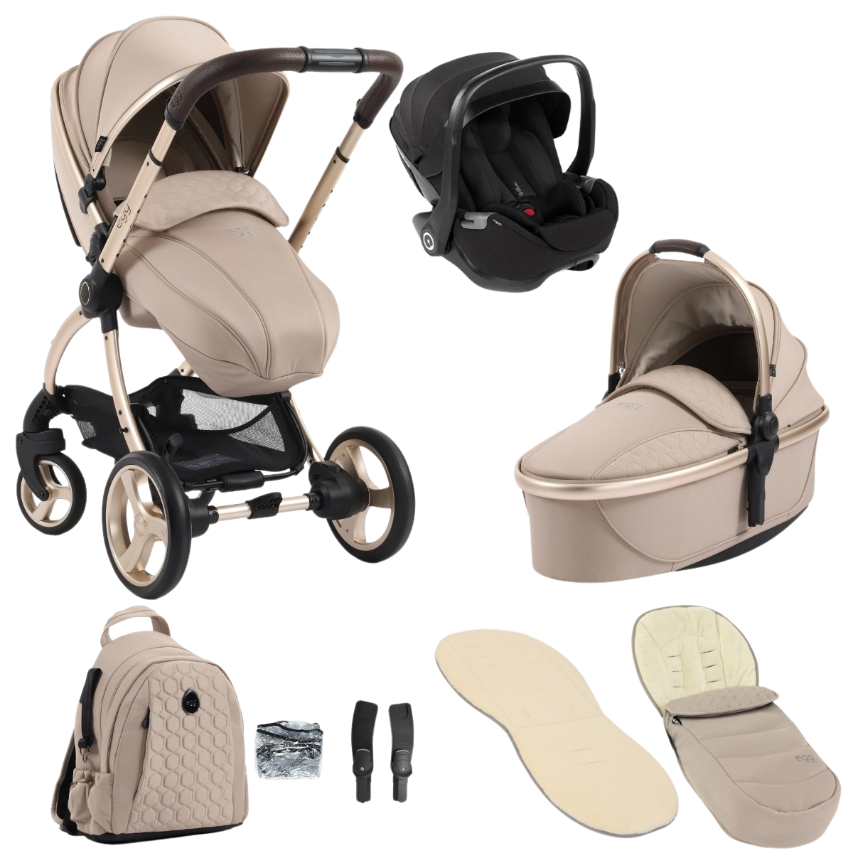Egg 3 Travel System with 360 Rotating & Reclining Car Seat