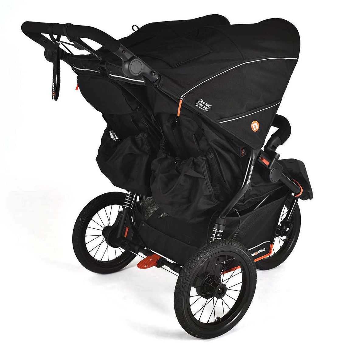 Out 'n' About Nipper Double V6 Plus All-Terrain Pushchair - Summit Black