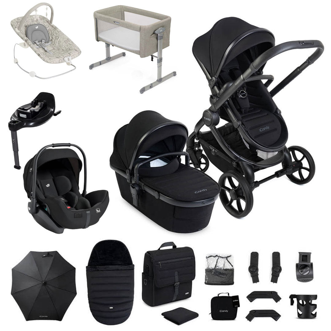 iCandy Peach 8 Essential Bundle with Joie i-Level Pro & Rotating Base
