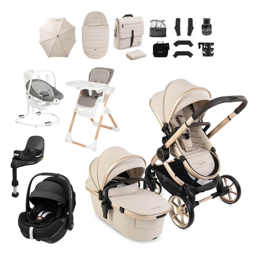 iCandy Peach 8 Luxury Bundle With Maxi Cosi Pebble 360 Pro2 And Base