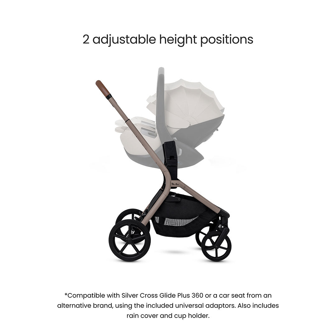 Silver Cross Breez Ultimate 360 Travel System Bundle, Champagne