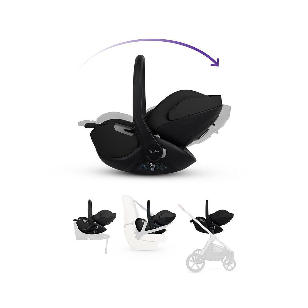 Silver Cross Breez Ultimate 360 Travel System Bundle, Onyx