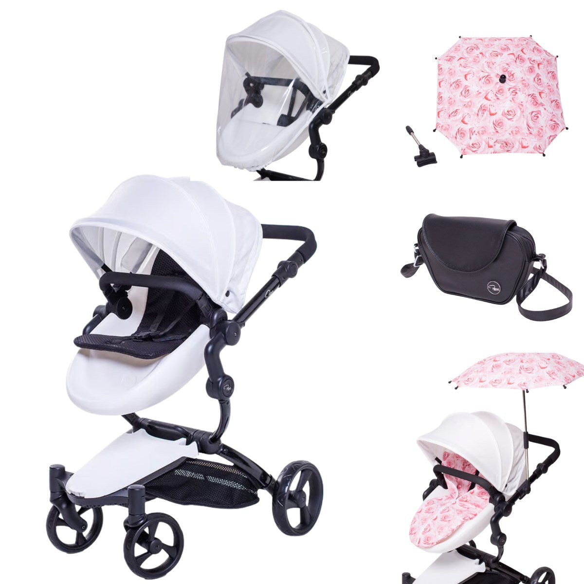 Roma Jemima Dolls Pram with 5 Piece accessory set