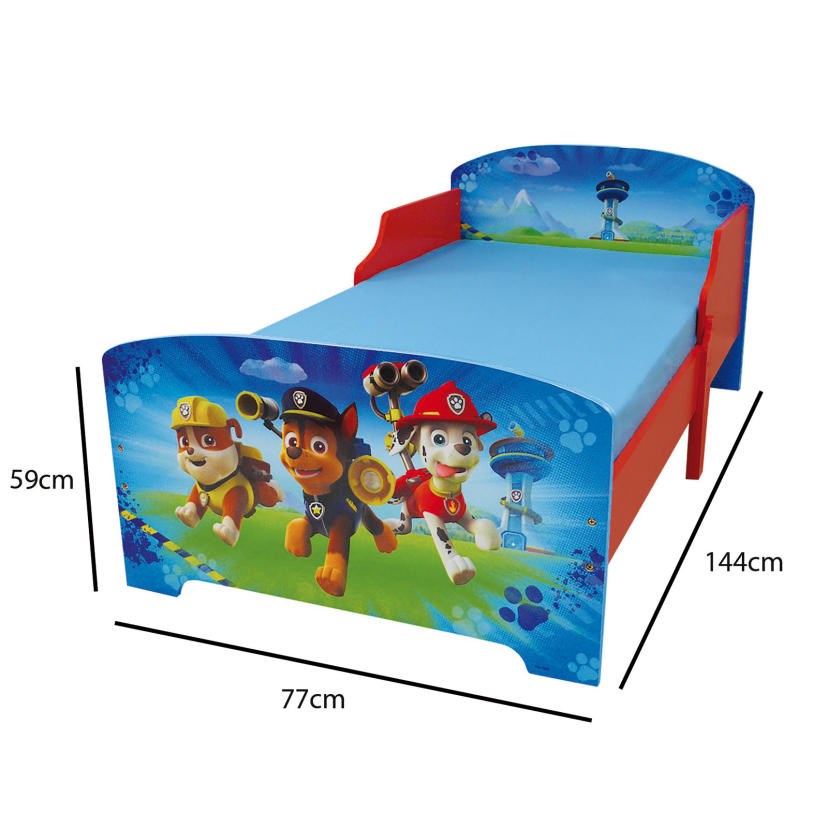 BabyLo Paw Patrol Licensed Wooden Junior Toddler Bed