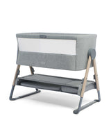 Mamas & Papas Lua Bedside Crib & Mattress Protector Bundle, Grey