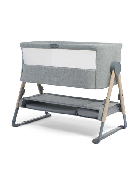 Mamas & Papas Lua Bedside Crib & Mattress Protector Bundle, Grey