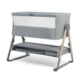 Mamas & Papas Lua Bedside Crib & Mattress Protector Bundle, Grey