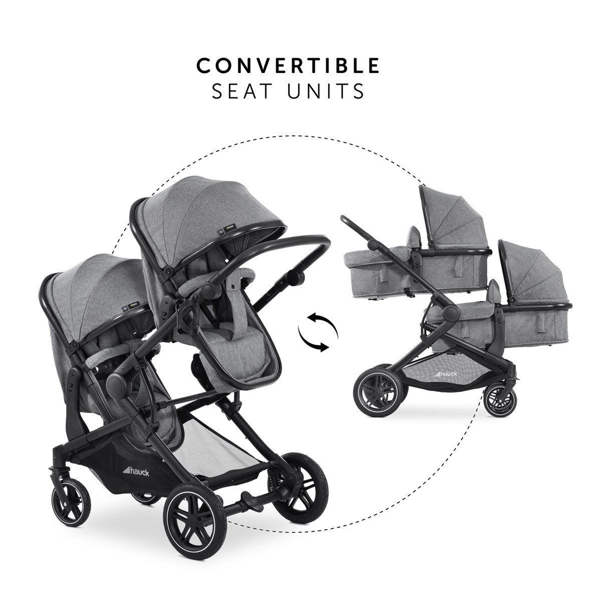 Hauck Atlantic Twin Tandem Pram & Pushchair
