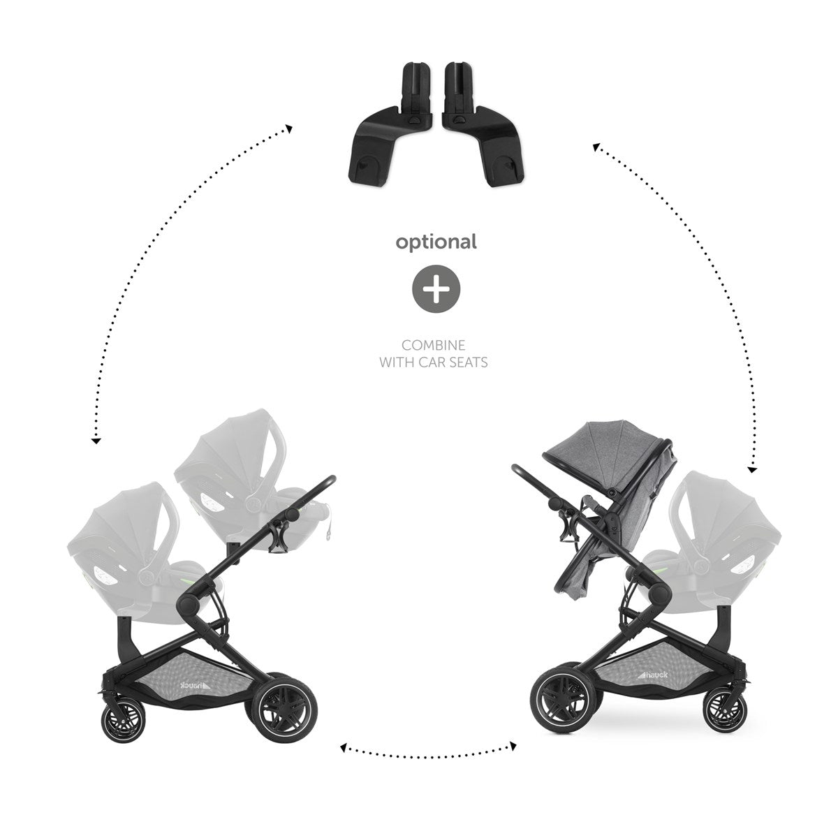 Hauck Atlantic Twin Tandem Pram & Pushchair