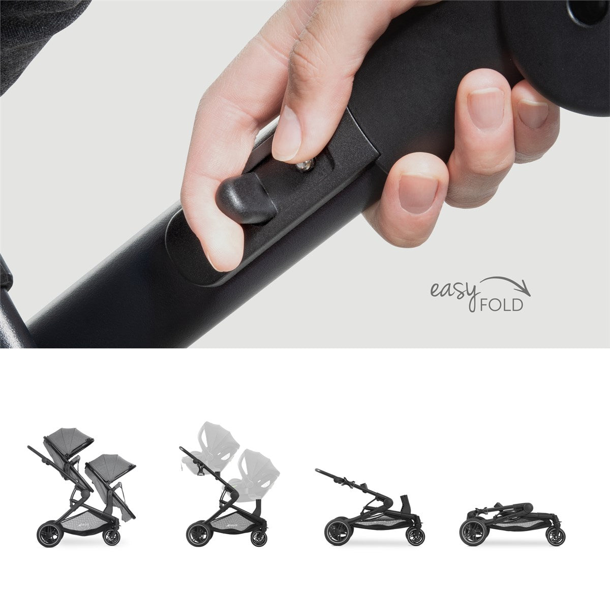 Hauck Atlantic Twin Tandem Pram & Pushchair