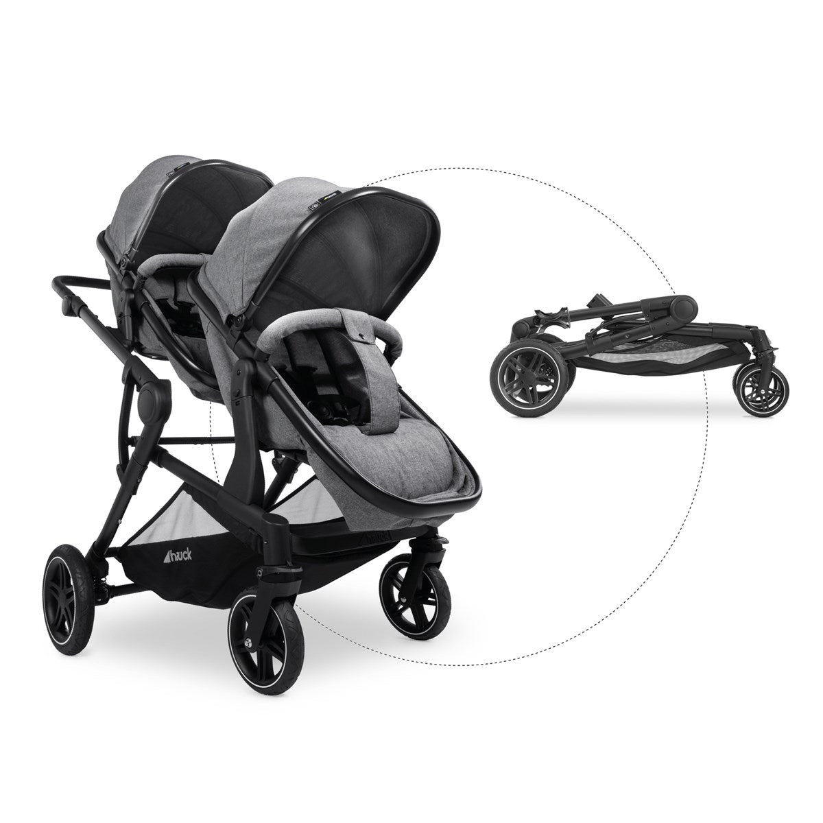 Hauck Atlantic Twin Tandem Pram & Pushchair