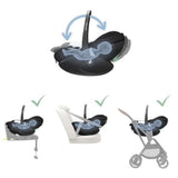 Egg Egg 3 Premium Travel System Bundle in Feather, With Maxi-Cosi Pebble 360 Pro² Car Seat & Base
