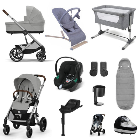 Cybex Balios S Lux Essential Travel & Nursery Bundle, Stone Grey