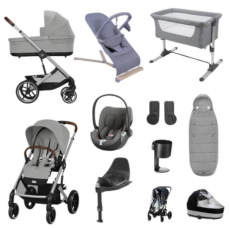 Cybex Balios S Lux 10 Piece Bundle with Cloud T & Base, Stone Grey