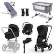 Cybex Priam Essential Travel & Nursery Bundle, Sepia Black / Matt Black