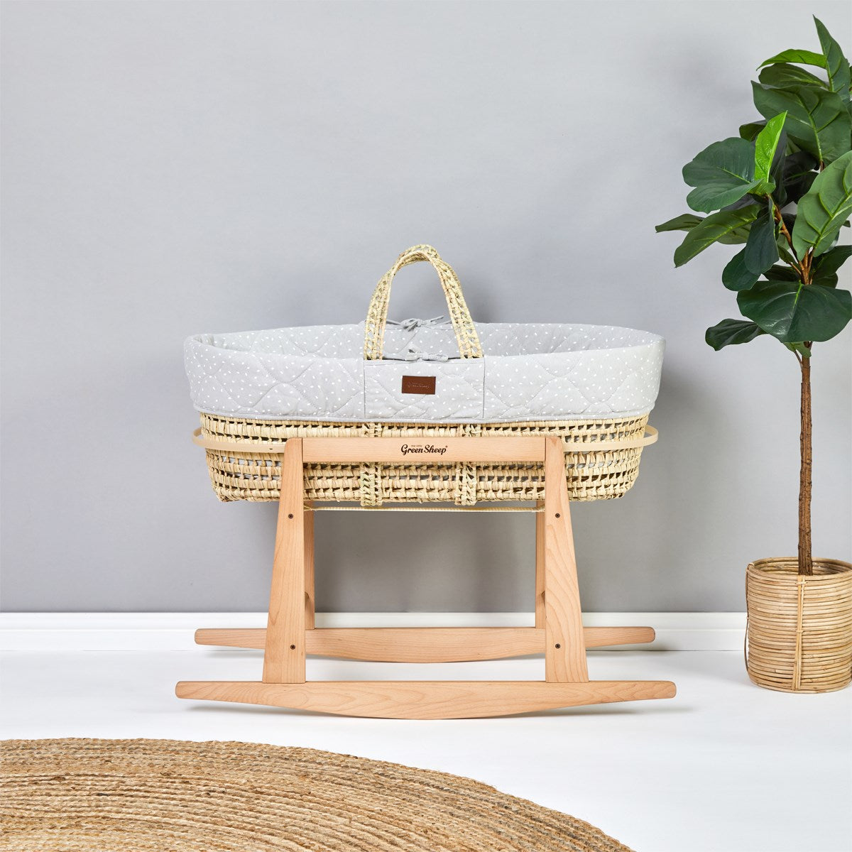 Little Green Sheep Moses Basket Rocking Stand