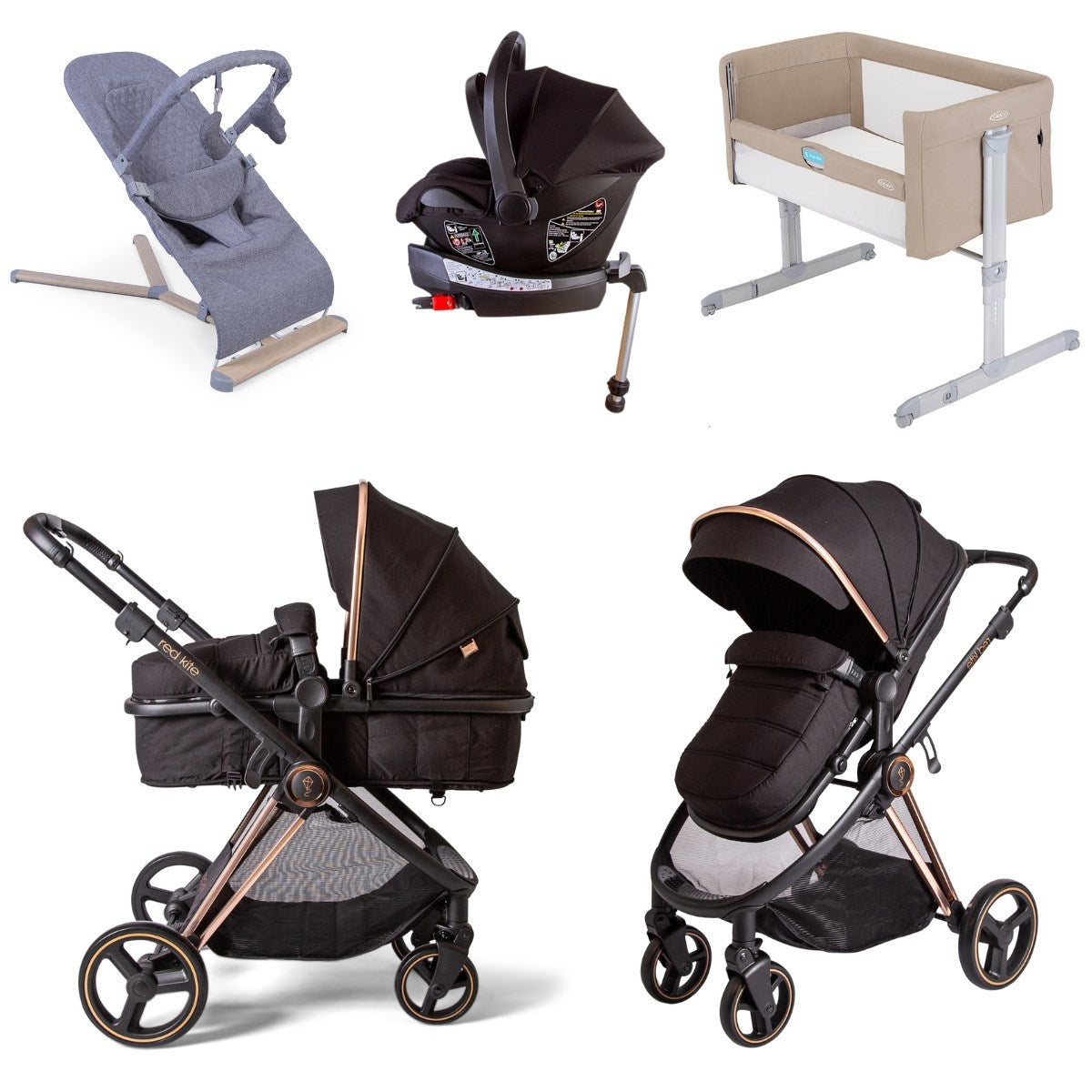 Red Kite Push Me Pace i Travel & Nursery Bundle, Amber