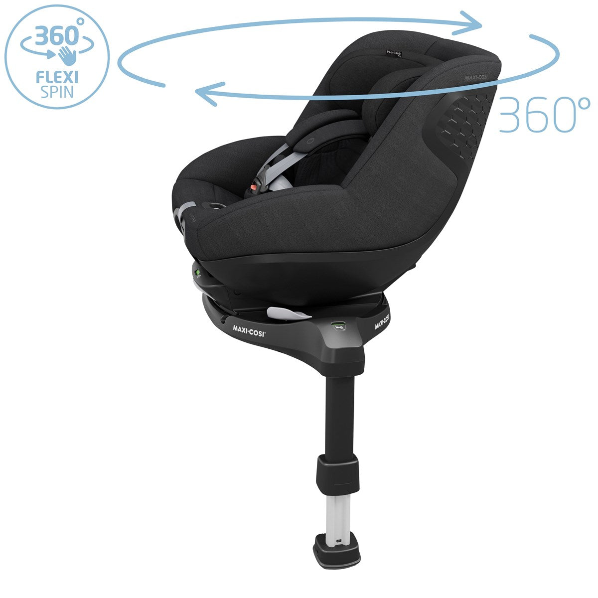 Maxi-Cosi 360 Pro Family Car Seat Bundle, Twillic Black