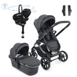 iCandy Peach 7 travel System With Pebble 360 Pro¬≤ Car Seat And Family Fix Base, Dark Grey