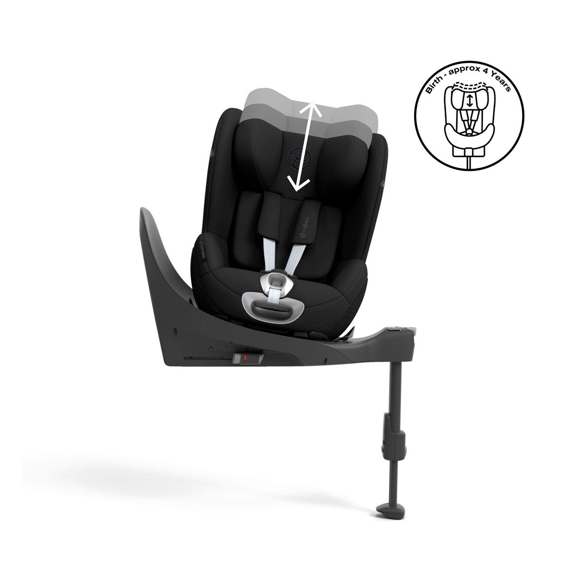 Cybex Cloud T & Sirona T 360 Car Seat Bundle, Sepia Black