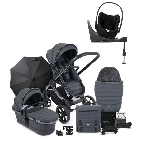 iCandy Peach 7 Luxury Travel System, Cybex Cloud T Dark Grey